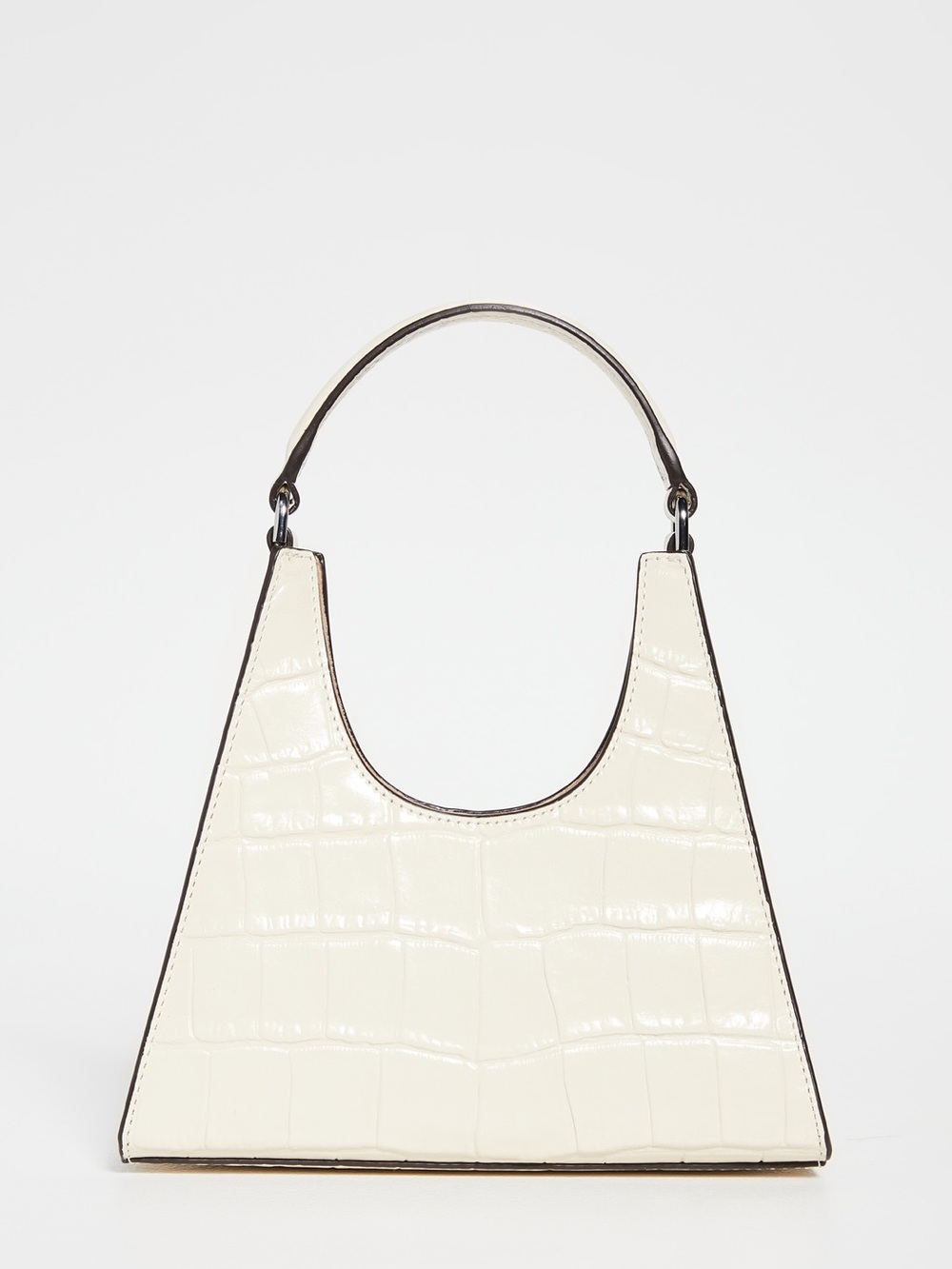 STAUD croc embossed shoulder bag
